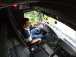 Inside Irish Scania 143 with open pipe!